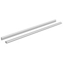 vidaXL Klesslanger 2 pcs sølv 764 x 15 x 29 mm Aluminium Legering