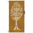 vidaXL Hageport 85x175 cm cortenstål tredesign