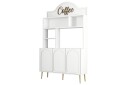 Bar Kaffeskap Hazim Tre Hvit / Gull   Hvit / Gull
