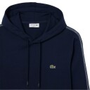 Lacoste Logo Stripe Hettegenser Herre Navy L