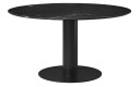 Gubi 2.0 spisebord marble black, Ø 130 cm, sort stativ