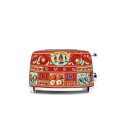 Smeg Dolce & Gabbana 2-skivers Brødrister med Bagelfunksjon Rød