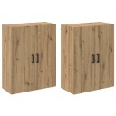  Vegghengte skap 2 pcs artisan eik 69.5 x 34 x 90 cm