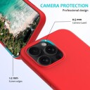 iPhone 16 Pro Liquid Silikondeksel Rød