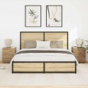  Nattbord med LED lamper 2 stk Artisan Eik 45x40x55 cm
