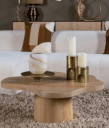 Trend Collection Newton Sofabord Natur Ø90 x H35 cm
