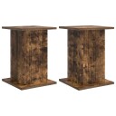 vidaXL Planteholder 2 pcs Røkt Eik 30,5 x 30 x 43 cm Konstruert tre