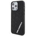 Karl Lagerfeld 3D Gummideksel Multi Logo for iPhone 15 Pro Max - Svart