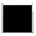 vidaXL Uttrekkbar sidemarkise 170x300 cm svart