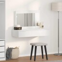  Vegghengt Sminkebord Hvit 100x40x70 cm