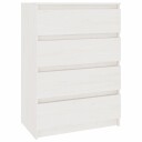 vidaXL Sideskap hvit 60x36x84 cm heltre furu