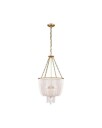 Jacqueline Chandelier Antique Brass/White Acrylic