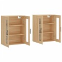  Veggskap 2 stk sonoma eik konstruert tre 8720845473860