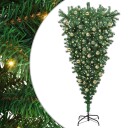  Opp ned Kunstig Forventet Juletre med Ball Sett grønn 210 cm