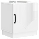  Nattbord 2 pcs Høgglans hvit 43 x 34,5 x 47 cm Konstruert tre