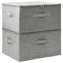vidaXL Oppbevaringsbokser 2 stk stoff 43x34x23 cm grå