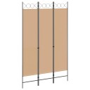 vidaXL 3-panel romdeler Beige 120 x 200 cm Stoff