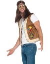 Smiffys Brun Hippievest med Fuskepels