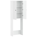 vidaXL Toalett skap EDE Høgglans hvit 66 x 25,5 x 190 cm