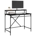  Skrivebord Svart Eik 100 x 50 x 90 cm Konstruert tre