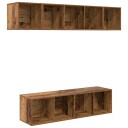  TV benksett 4 pcs Gammelt tre 37 x 37 x 142.5 cm Konstruert tre