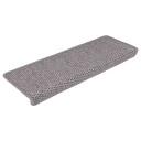  Selvklebende trappematter sisal 30 stk 65x21x4 cm sølv 8721288460028