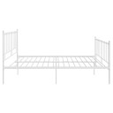 vidaXL Sengeramme hvit metall 140x200 cm