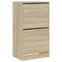  Skoskap med 2 vippeskuffer sonoma eik 60x42x108 cm 8721012385818