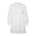 Selene Dress White S Ruffle cotton dress