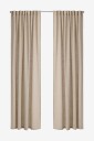 Ellos Home   Gardin med multibånd Olinda 2 pakning   Beige