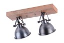 Taklampe Coapa 24x44 cm Grå / Natur