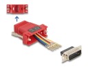 Delock D-Sub 15 Pins Hann Til Rj45 Hunnmonteringssett Rød