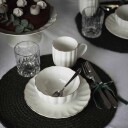 Nova Lilly Bolle 13cm Hvit m/Gullkant