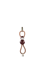 Kay Bojesen Fugl Nøglering Guldtonet Metal Med Naturlæder Bordeaux   Burgundy   4.5 CM