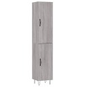 vidaXL Highboard grå sonoma 34,5x34x180 cm konstruert tre 8720845482459