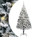  Kunstig juletre med 300 LED grønn 210 cm PVC og Stål og Plast