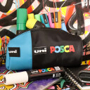 Posca Pen Case Blue