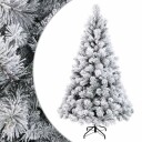 vidaXL Kunstig sammensatt juletre 180 cm PVC og metall Grønn og hvit