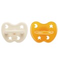 Hevea Smokk 3-36 Md. 2-pack Naturgummi Milky White & Nig Hevea OneSize Smokk Beige Gul
