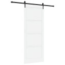 vidaXL Skyvedør med Skyvedelsett Hvit 93x232 cm Solid Tre Furu