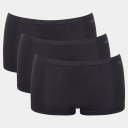 Sloggi Truser 3P GO Daily Cotton Shorts Svart bomull Large Dame