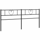  Utskiftbar sengegavl i metall svart 180 cm