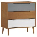  Kommode MOLDE brun 80x40x80 cm heltre furu 8720845541910