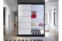 Camino Garderobe 58x150 cm LED-belysning - Svart/Hvit