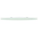 vidaXL Hj?rnehyller 2 stk med kromst?tter glass hvit 25x25 cm
