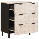 vidaXL Serviesskap Hvit Vask Finish 60 x 33 x 75 cm Massiv mango tre