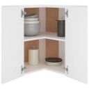 vidaXL Hengende hj?rneskap hvit 57x57x60 cm sponplate