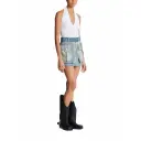 Balmain Dame Skjørt Blå 2XS,