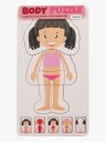 Barbo Toys Wooden Layer Body Puzzle - Girl - Pink - ONE SIZE