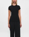 Filippa K Fine Rib Tee - Black - S